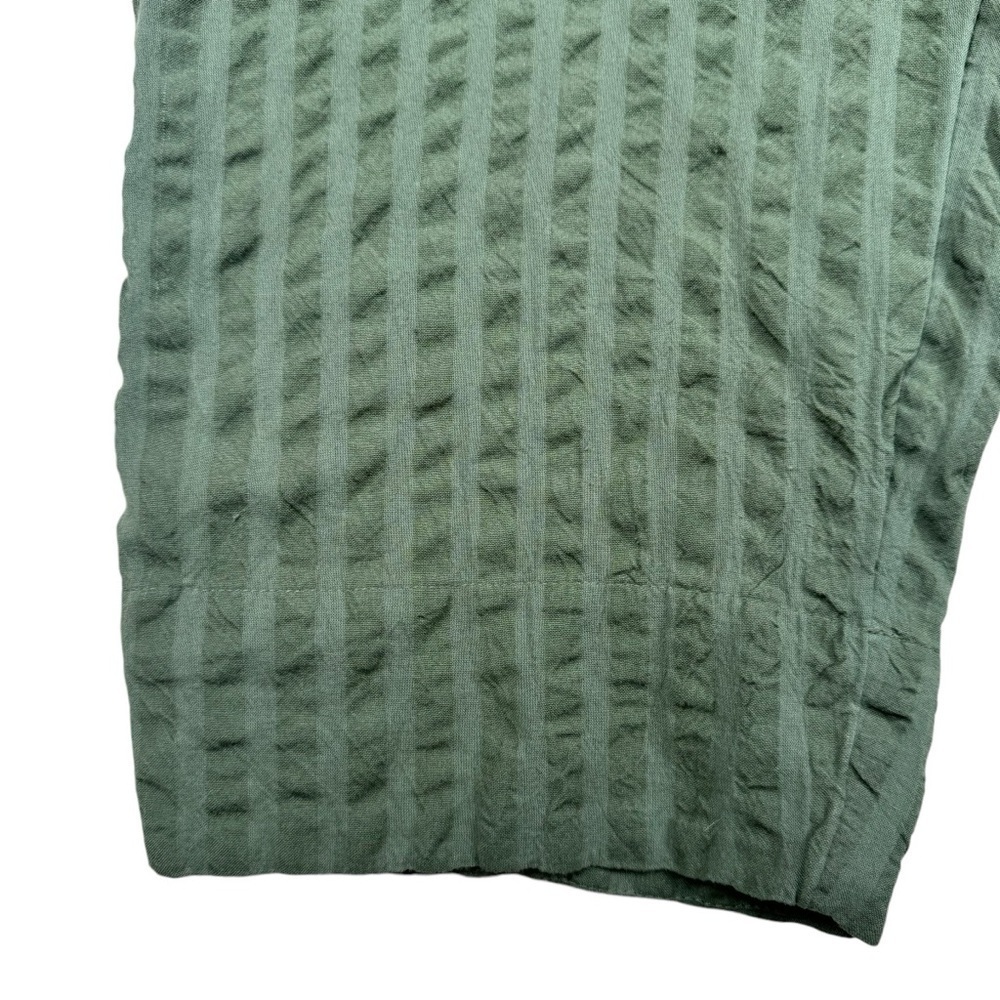 Free People Women’s Pants Size Medium Green Cotton Button side closure Wide Leg - Picture 4 of 9